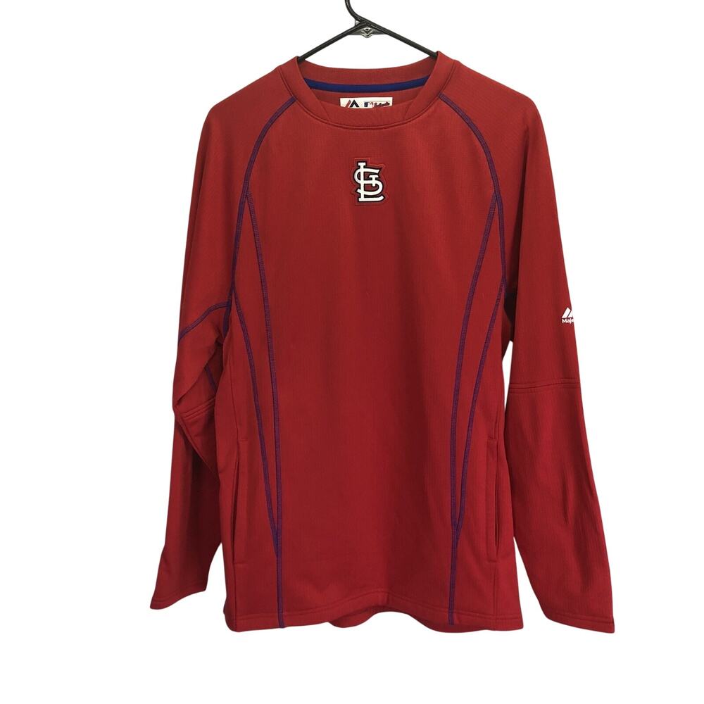 Cardinals Long Sleeve Thin Sweatshirt Majestic Authentic Collection Small STL